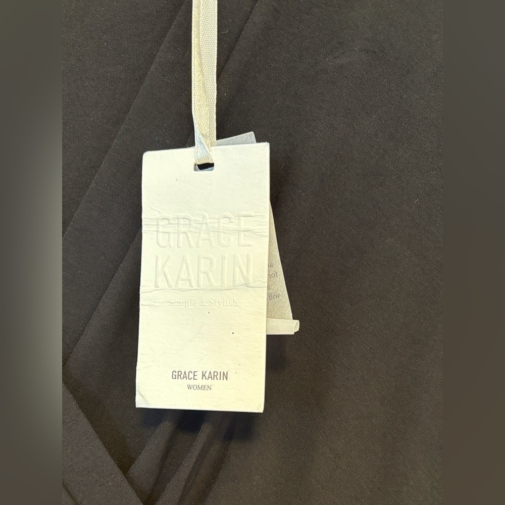 GRACE KARIN Pencil Dress, Long Sleeve Wrap V Neck Bodycon NWT , sz : medium - Picture 12 of 14